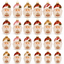 Santa Claus Advent Calendar with 24 Glass Ornaments