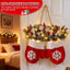 Christmas Mitten Wreath with Warm White Lights