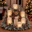 Christmas Lighted Centerpiece with Flameless Candles