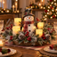 Christmas Lighted Centerpiece with Flameless Candles