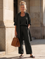 3 Piece Loungewear Set | Relaxed Fit Top, Wide Leg Pants 9