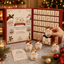 Santa Claus Advent Calendar with 24 Glass Ornaments