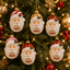 Santa Claus Advent Calendar with 24 Glass Ornaments