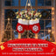 Christmas Mitten Wreath with Warm White Lights