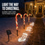 Solar Candy Cane Pathway Lights with Projection
