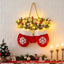 Christmas Mitten Wreath with Warm White Lights