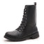 Combat Boots for Women | Black Lace Up Mid Calf Winter Boots – LUNA