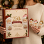 Santa Claus Advent Calendar with 24 Glass Ornaments