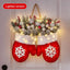 Christmas Mitten Wreath with Warm White Lights