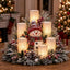 Christmas Lighted Centerpiece with Flameless Candles