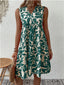 A-Line Dress | Floral Print, V-Neckline 0