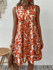 A-Line Dress | Floral Print, V-Neckline 2