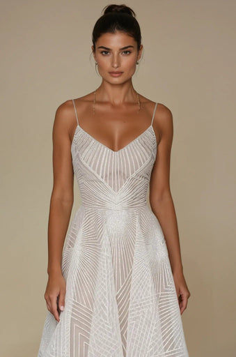 A-line Dress | Pleated Skirt, Shimmering Sequins 1