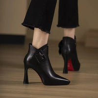Ankle Boot | Sculptural Heel, Oversized Buckle Detail 0