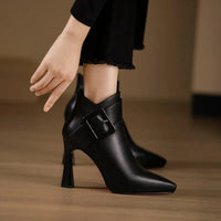 Ankle Boot | Sculptural Heel, Oversized Buckle Detail 1