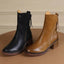 Ankle Boots | Black Leather, Block Heel, Side Zip 2