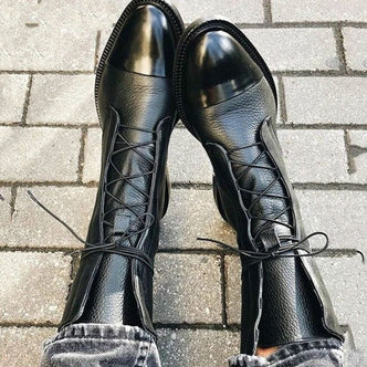 Ankle Boots | Leather Upper, Lace-Up Closure 0