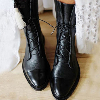 Ankle Boots | Leather Upper, Lace-Up Closure 1