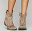 Ankle Boots | Western Stitching, Flat Block Heel Suede 1