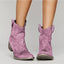 Ankle Boots | Western Stitching, Flat Block Heel Suede 4