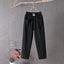 Ankle Pants | Straight Leg, Elastic Waist, Pockets 6