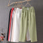 Ankle Pants | Straight Leg, Elastic Waist, Pockets 7