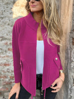 Avelora Women's High Collar Jacket - Warm Elegant Winter Coat with Pockets for Stylish Autumn Wear 3