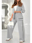 Blazer Set for Women | Single-Button Blazer, Stripe Trim Details 0
