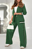 Blazer Set for Women | Single-Button Blazer, Stripe Trim Details 1