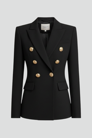 Blazer | Double-Breasted Front, Gold-Tone Buttons 1