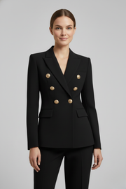 Blazer | Double-Breasted Front, Gold-Tone Buttons 2