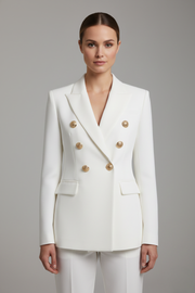 Blazer | Double-Breasted Front, Gold-Tone Buttons 6