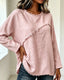 Blouse | Asymmetrical Round Neck, Fringed Edges 2
