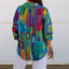 Blouse | Button-Up, Vibrant Artistic Print 2