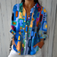 Blouse | Button-Up, Vibrant Artistic Print 3
