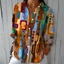 Blouse | Button-Up, Vibrant Artistic Print 4