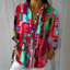 Blouse | Button-Up, Vibrant Artistic Print 5