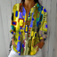 Blouse | Button-Up, Vibrant Artistic Print 6