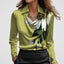 Blouse | Draped Cowl Neckline, Long Sleeve Satin 11