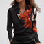 Blouse | Draped Cowl Neckline, Long Sleeve Satin 9