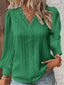 Blouse | Lace Trim, V-Neckline, Loose Fit 2