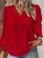 Blouse | Lace Trim, V-Neckline, Loose Fit 4