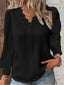 Blouse | Lace Trim, V-Neckline, Loose Fit 5