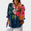 Blouse | Printed Pattern, Loose Flowing Silhouette 0