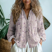 Blouse | Relaxed Fit, Lightweight Nature Print 1