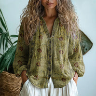 Blouse | Relaxed Fit, Lightweight Nature Print 2