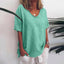 Relaxed fit blouse featuring a stylish V-neck design, perfect for casual outings and comfortable wear. 5