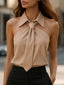 Blouse | Sleeveless, Halter Neck Tie Detail 0