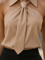 Blouse | Sleeveless, Halter Neck Tie Detail 2