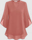 Blouse | Split V-Neckline, Flared Three-Quarter Sleeves 8